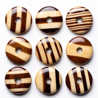 Striped Wooden Beads Collection