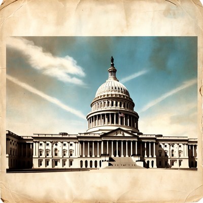 Vintage US Capitol Building