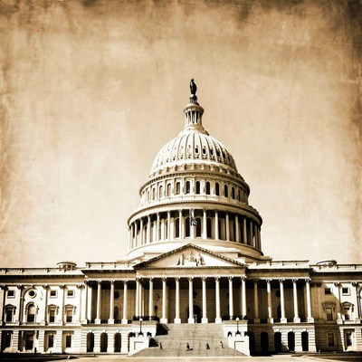Vintage US Capitol Building