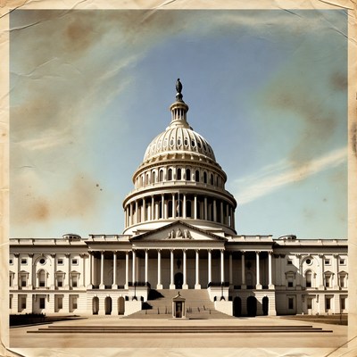 Vintage US Capitol Building