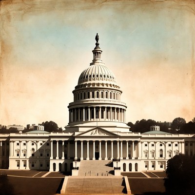 Vintage US Capitol Building