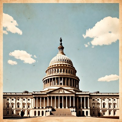 Vintage US Capitol Building