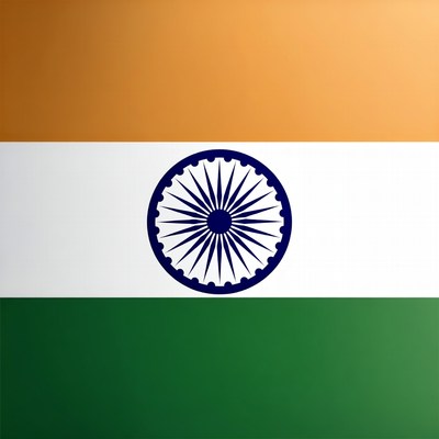 Indian Flag with Ashoka Chakra