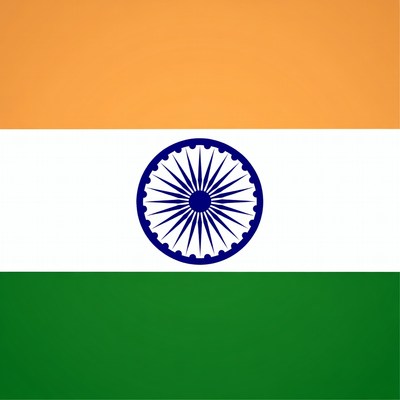 Indian Flag with Ashoka Chakra