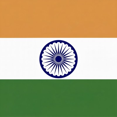 Indian Flag with Ashoka Chakra