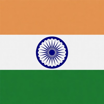Indian Flag with Ashoka Chakra