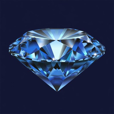 Sparkling Blue Diamond Gem