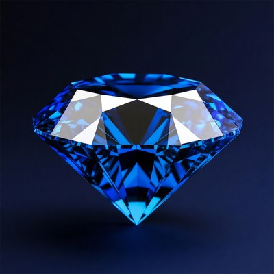 Shiny Blue Diamond Gem