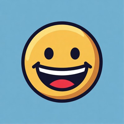 Smiling Yellow Emoji Face