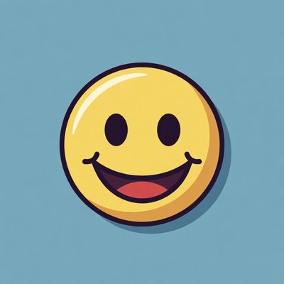 Smiling Yellow Emoji Face