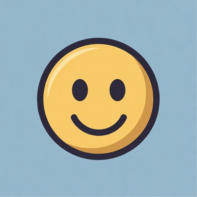 Smiling Yellow Emoji Face