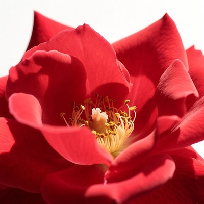 Closeup Red Rose Flower