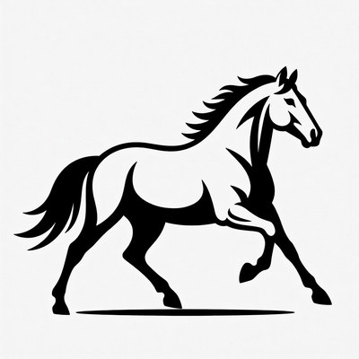Galloping Horse Silhouette Illustration