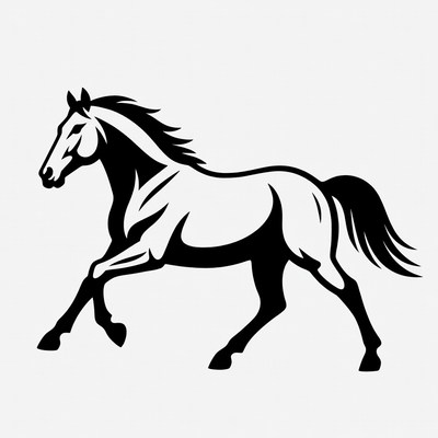 Galloping Horse Silhouette Illustration
