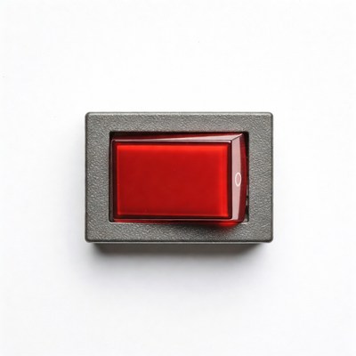 Red Toggle Switch On White