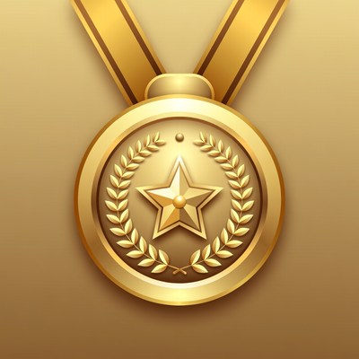 Gold Star Medal with Laurel Wreath