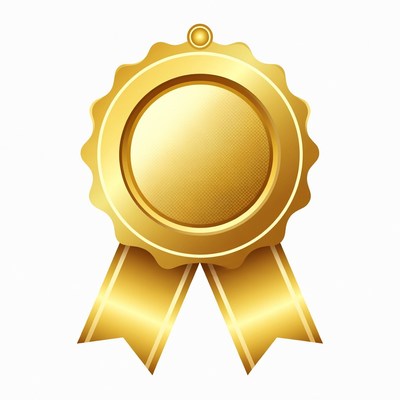 Blank Gold Medal Ribbon