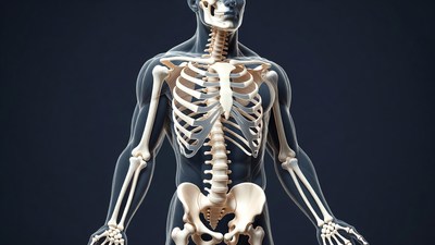 3D Human Male Skeleton Illustration