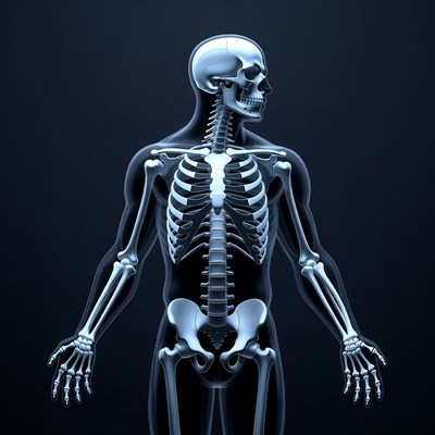 3D Human Skeleton Front View