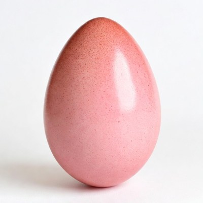 Pink speckled egg isolated
