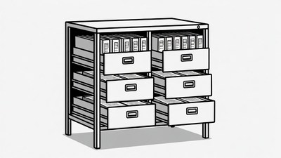 Metal Filing Cabinet Illustration