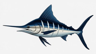 Blue Marlin Fish Illustration