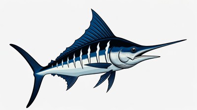 Blue Marlin Fish Illustration