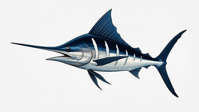 Blue Marlin Fish Illustration