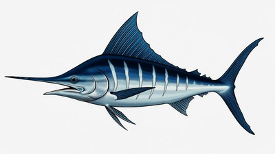 Blue Marlin Fish Illustration