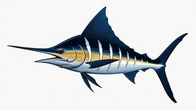 Blue Marlin Fish Illustration