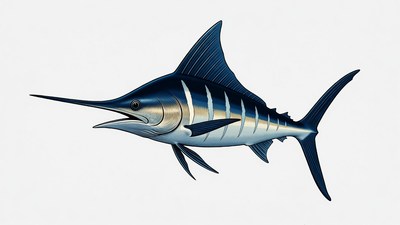 Blue Marlin Fish Illustration