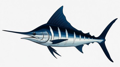 Blue Marlin Fish Illustration