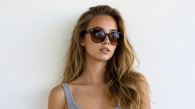 Woman wearing sunglasses