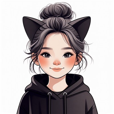 Anime girl with cat ears