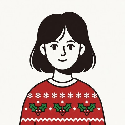 Woman in Christmas Sweater