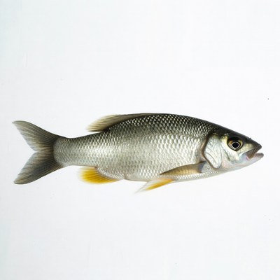 Silver bream fish isolated