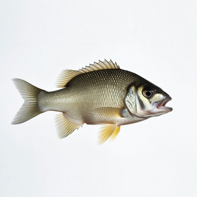 Grunt Fish on White Background