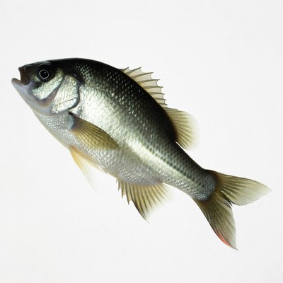 Black Crappie Fish Isolated