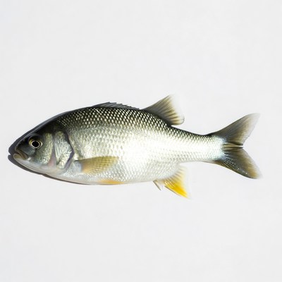 Fresh silver bream fish