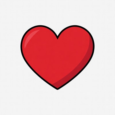 Red heart clipart