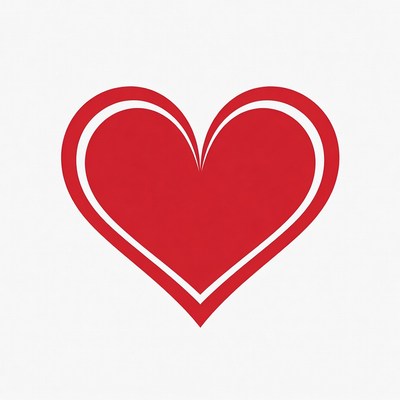 Red Heart Outline Icon