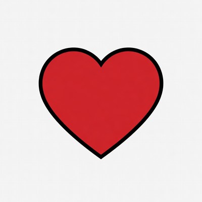 Red heart clipart