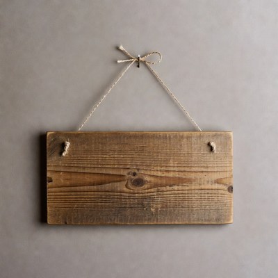 Blank Wooden Hanging Sign