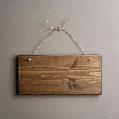 Blank wooden sign hanging