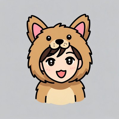 Boy in brown fox costume