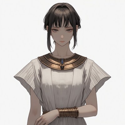 Anime girl in ancient Egyptian dress