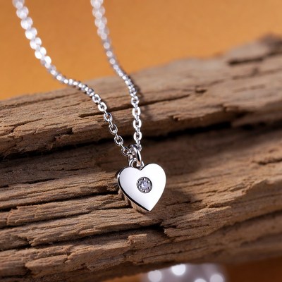 Silver Heart Pendant Necklace