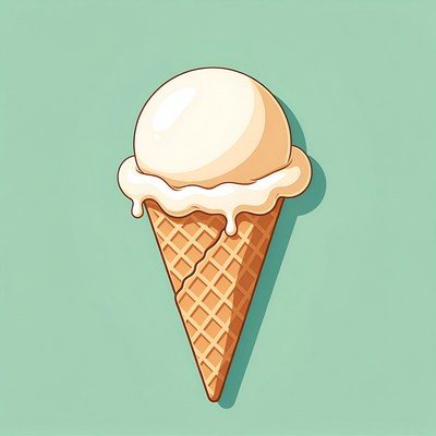Vanilla Ice Cream Cone