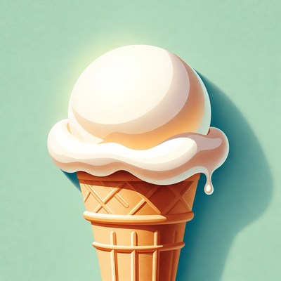 Vanilla Ice Cream Cone
