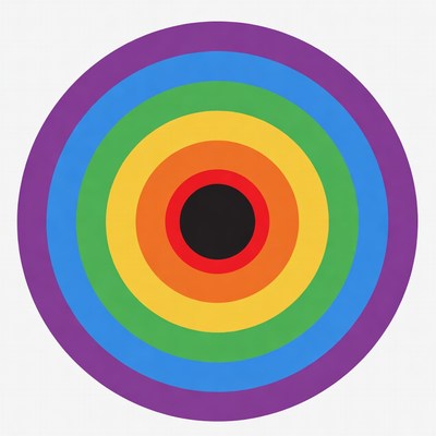 Rainbow Concentric Circles Clipart